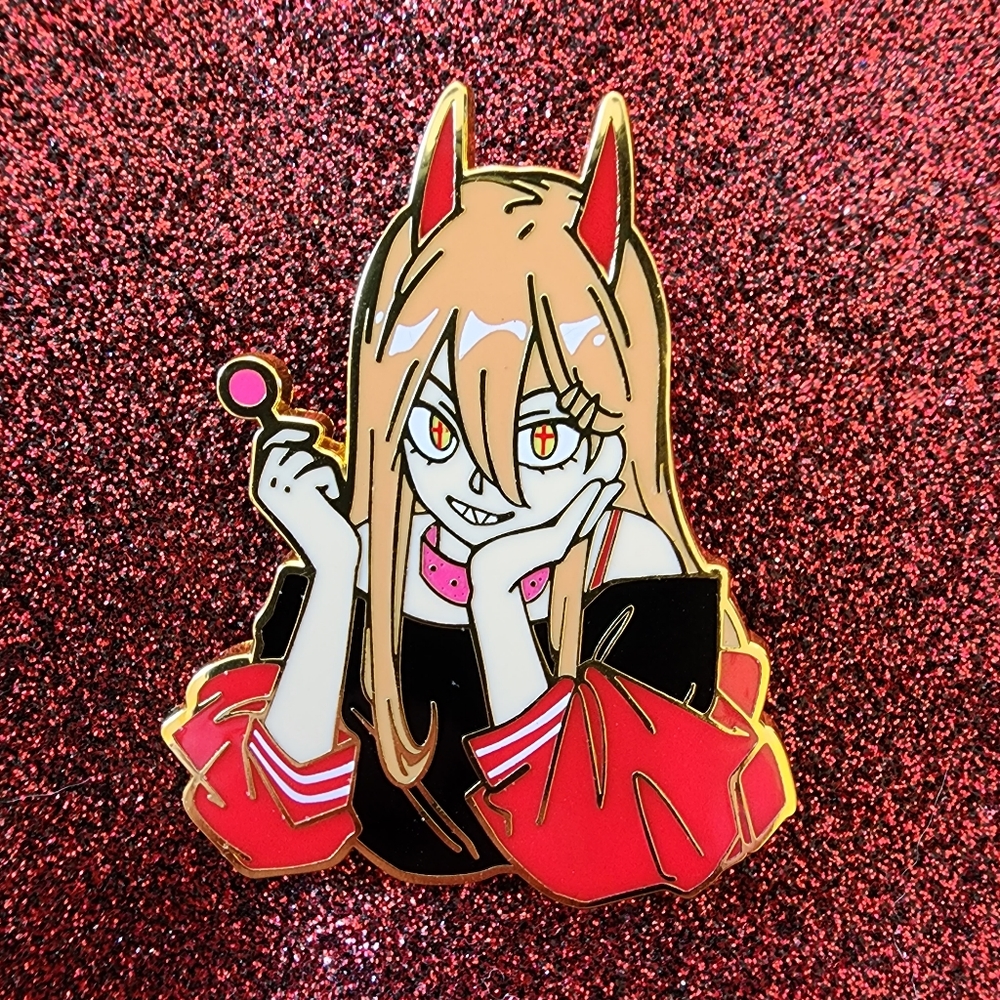 Power Blood Fiend Devil With Lollipop Chainsaw Man Hard Enamel Pin